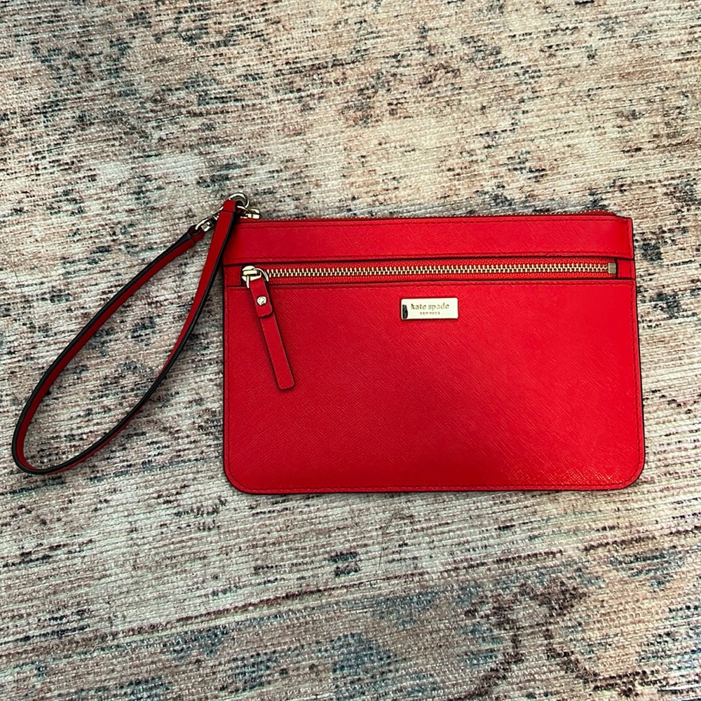 KATE SPADE RED WRISTLET WALLET